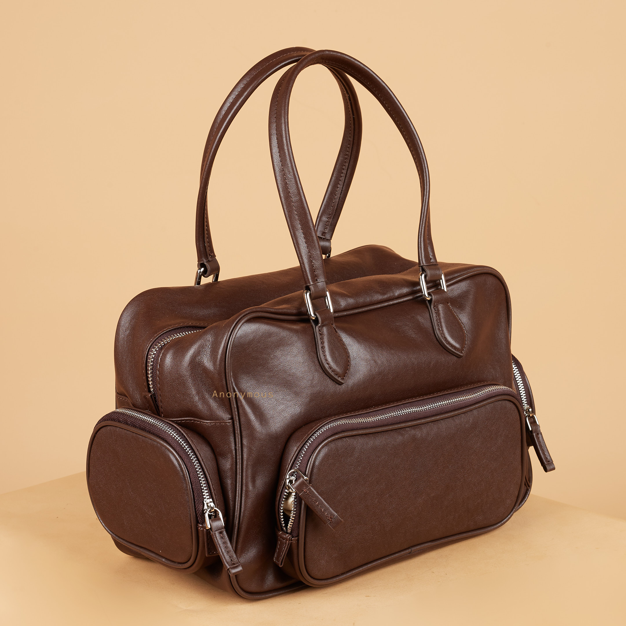 Anonymous Vanda w/ 2 Pockets Swift Leather PHW No Brand (Tas Kulit)