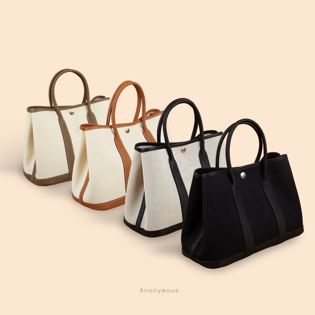 Anonymous Carnival Tote Bag 30 Ecru PHW No Brand (Tas Kulit)
