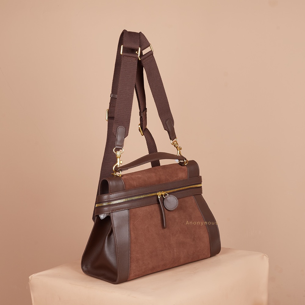 Anonymous Cilla Double Straps 32 Suede Leather No Brand (Tas Kulit)