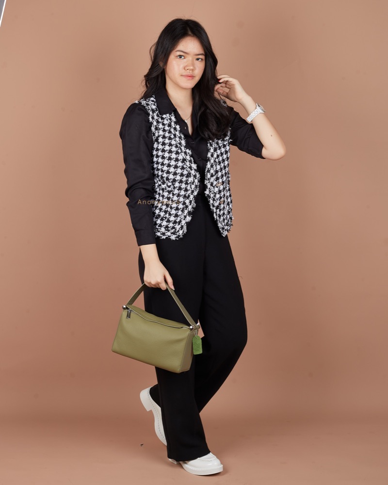 Anonymous Pixie Shoulder Bag Grained Leather No Brand