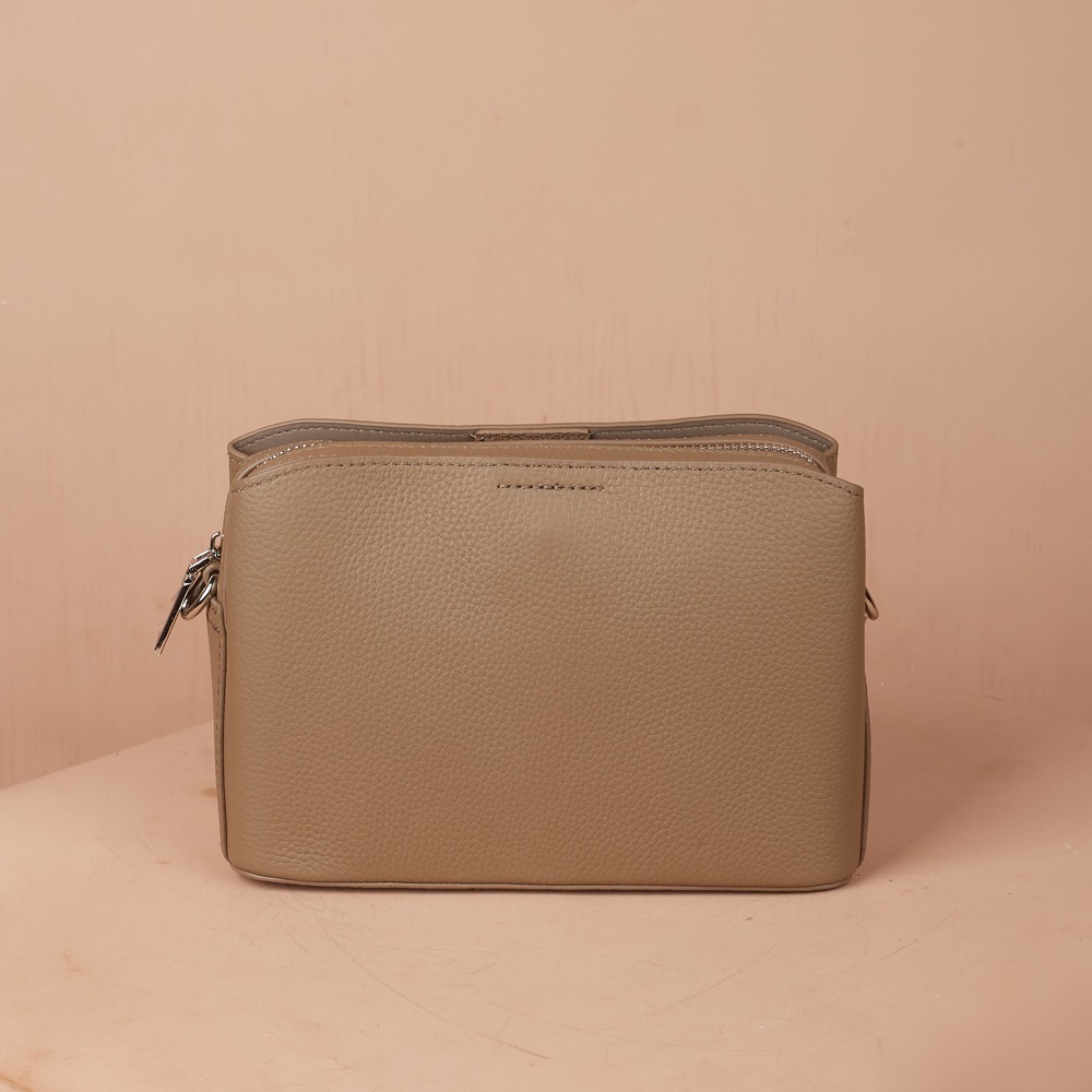 Anonymous Clara Sling Bag Double Straps Grained Leather No Brand (Tas Kulit)