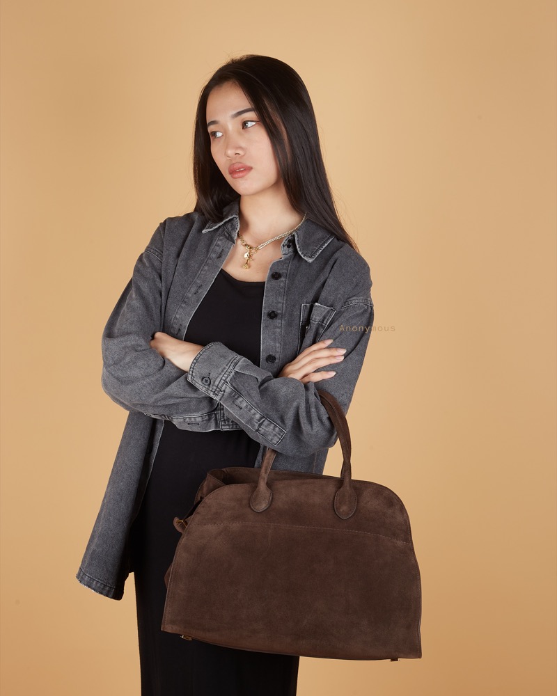 Anonymous Monthy Tote Bag 39 Suede Leather No Brand (Tas Kulit)