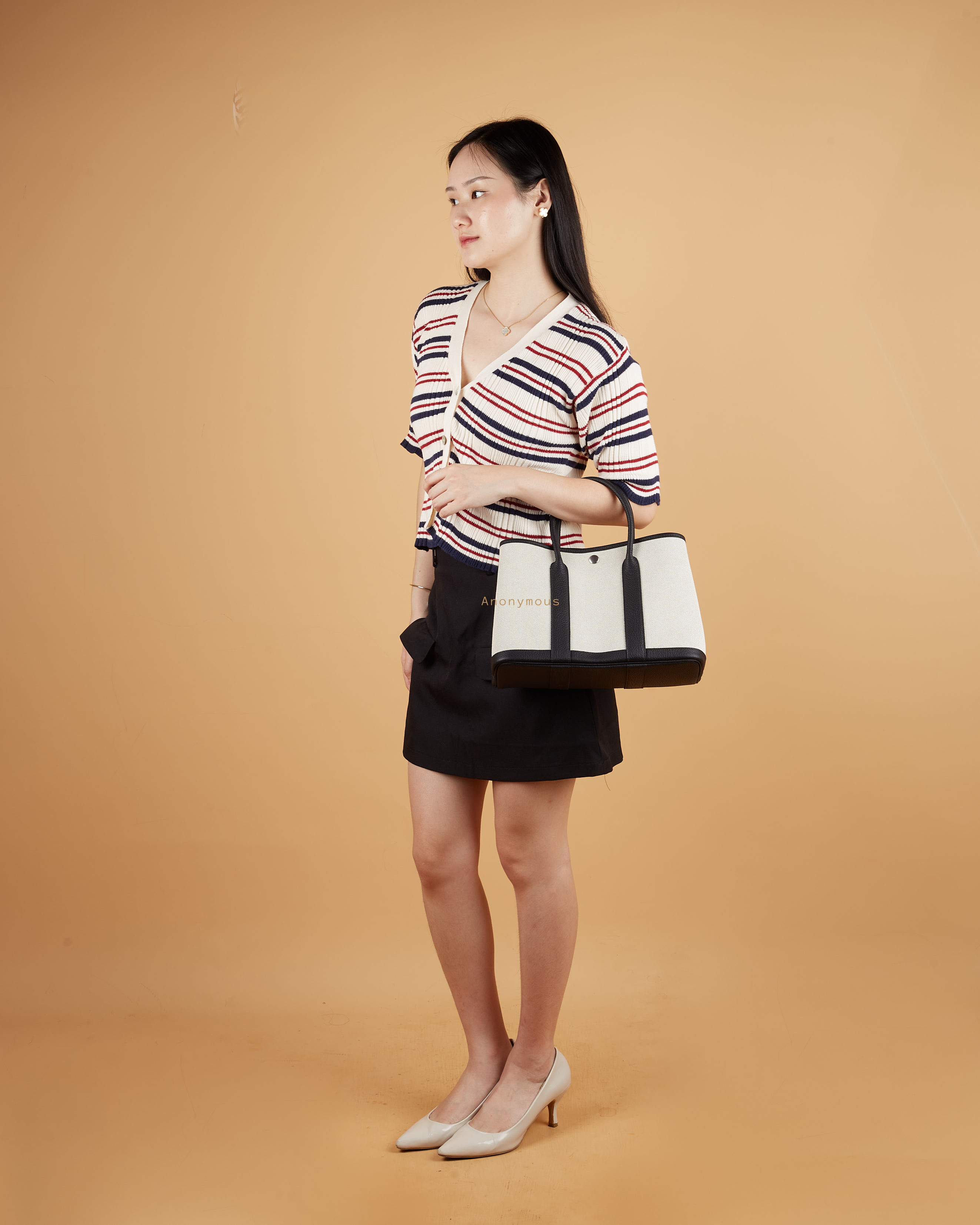 Anonymous Carnival Tote Bag 30 Ecru PHW No Brand (Tas Kulit)