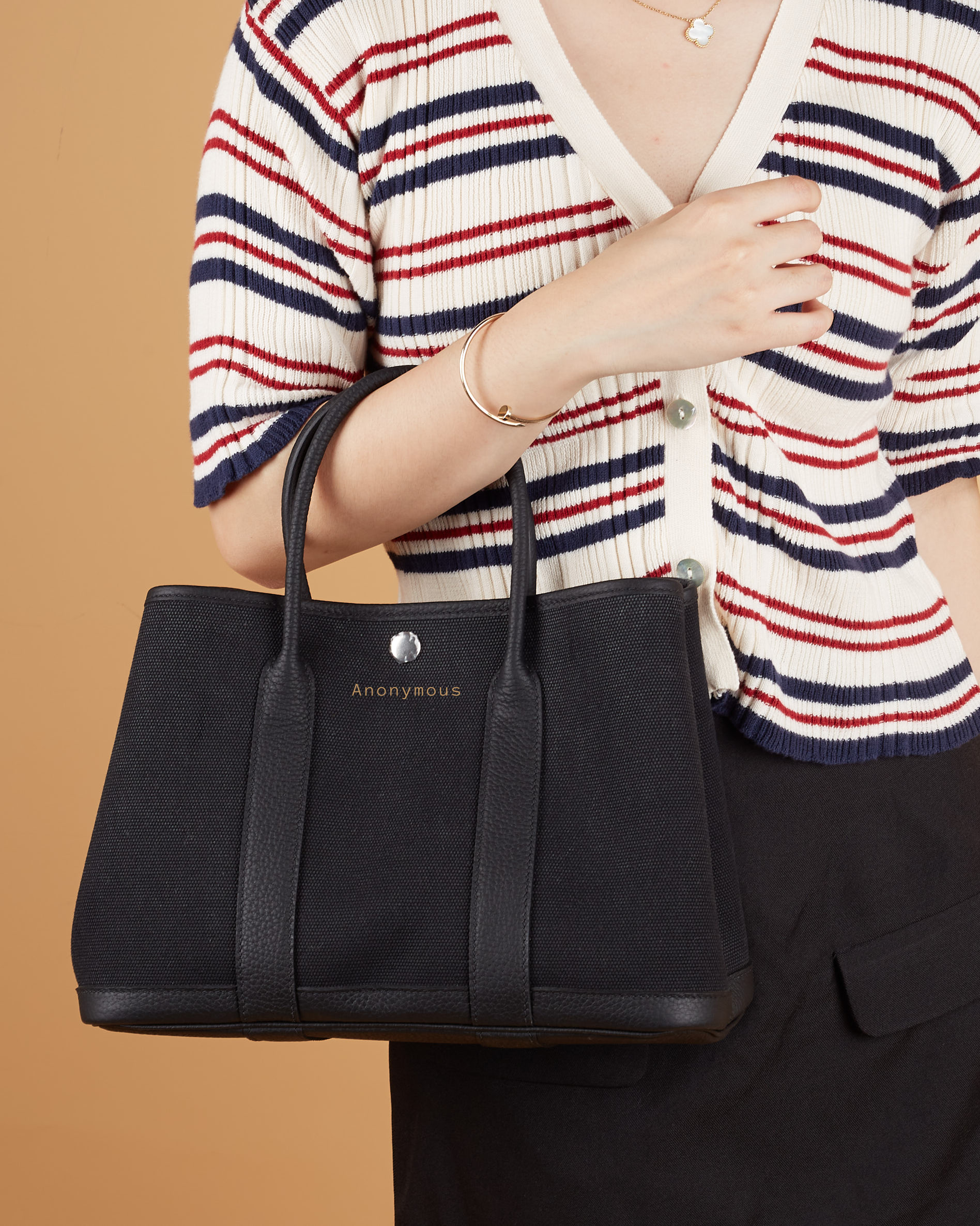 Anonymous Carnival Tote Bag 30 Ecru PHW No Brand (Tas Kulit)