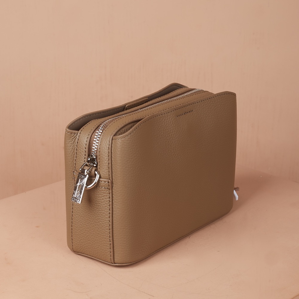 Anonymous Clara Sling Bag Double Straps Grained Leather No Brand (Tas Kulit)