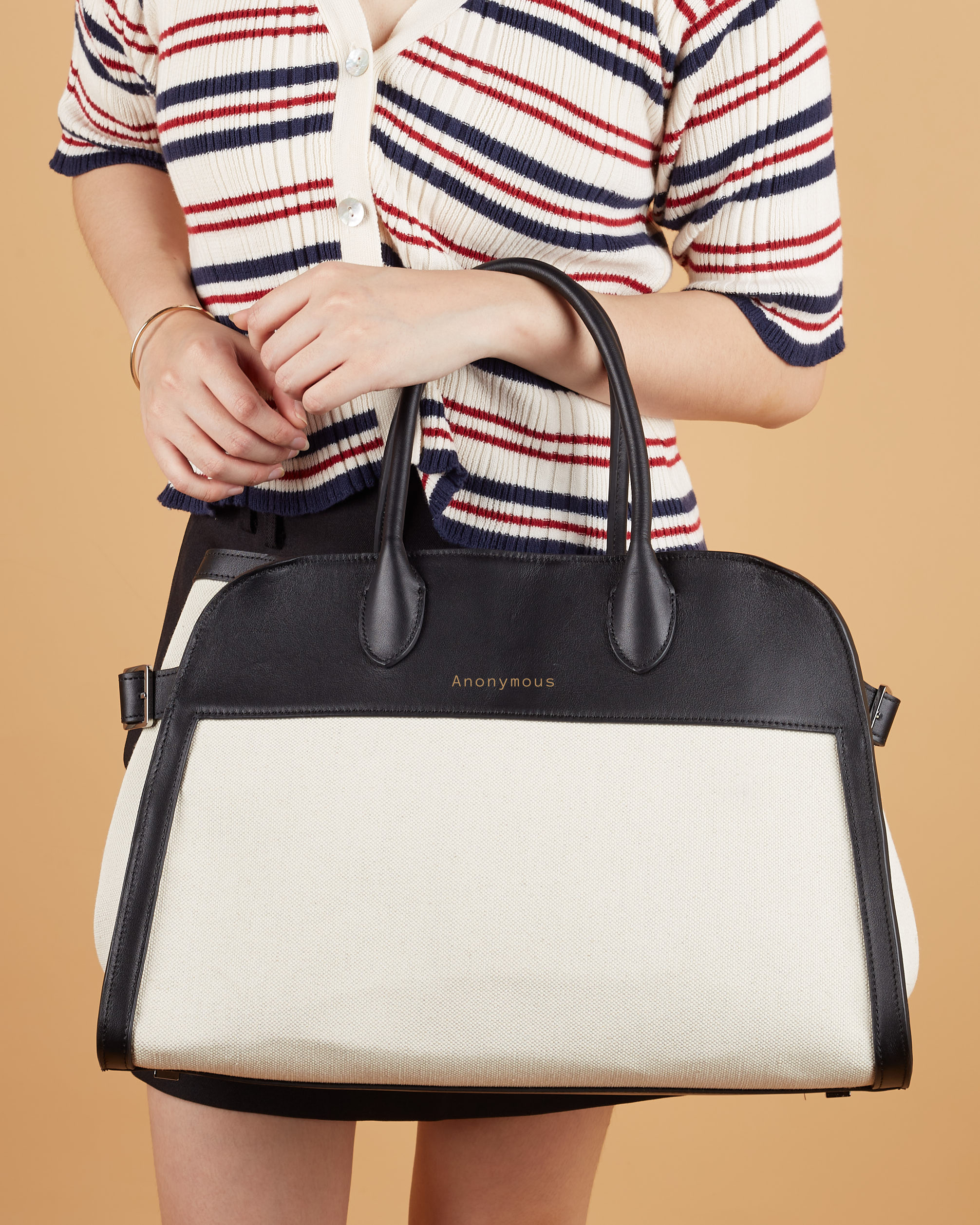 Anonymous Monthy Tote Bag 39 Leather Encru No Brand (Tas Kulit)