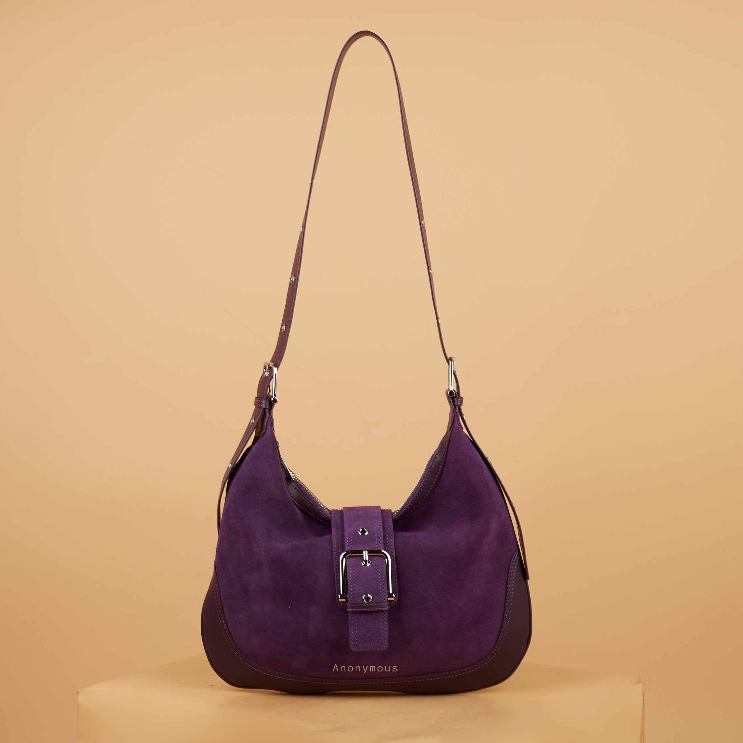 Anonymous Karin Hobo Sling Bag Suede Leather No Brand (Tas Kulit)