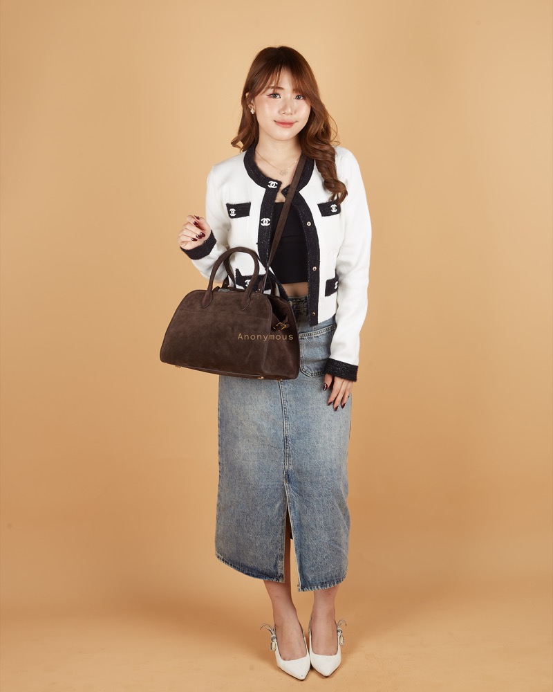Anonymous Monthy Tote Bag 30 Suede Leather No Brand (Tas Kulit)
