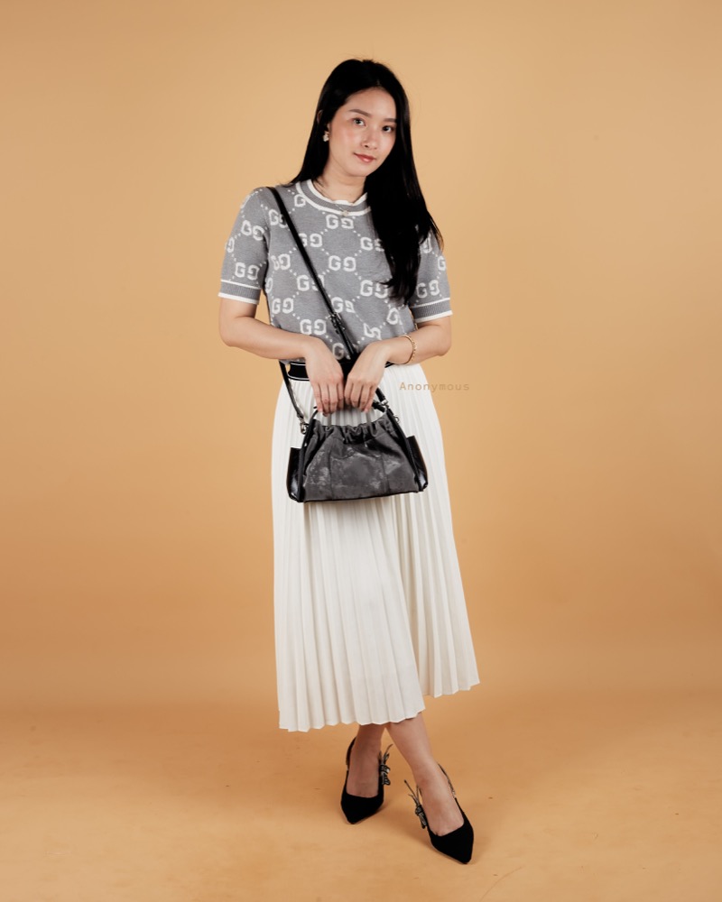 Anonymous Ellen Bag Leather Denim No Brand (Tas Kulit)