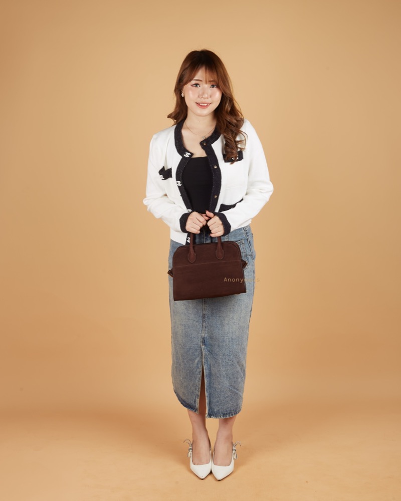 Anonymous Monthy Tote Bag 26 Suede Leather No Brand (Tas Kulit)