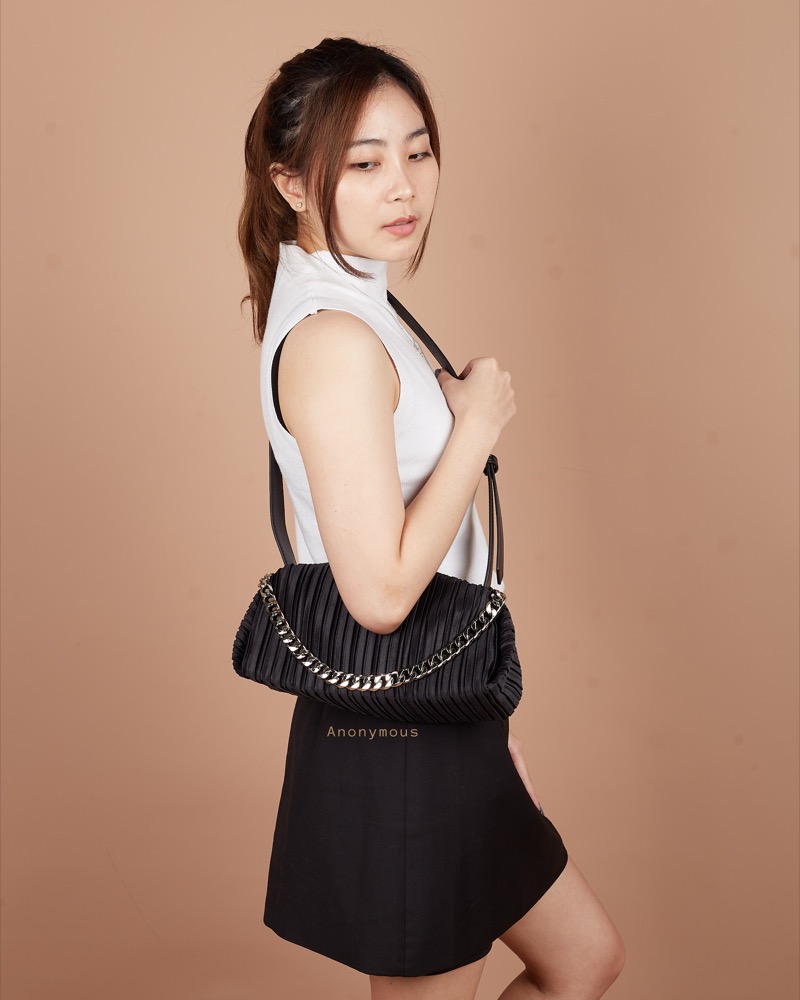Anonymous Celci Satin Shoulder Bag (No Brand)