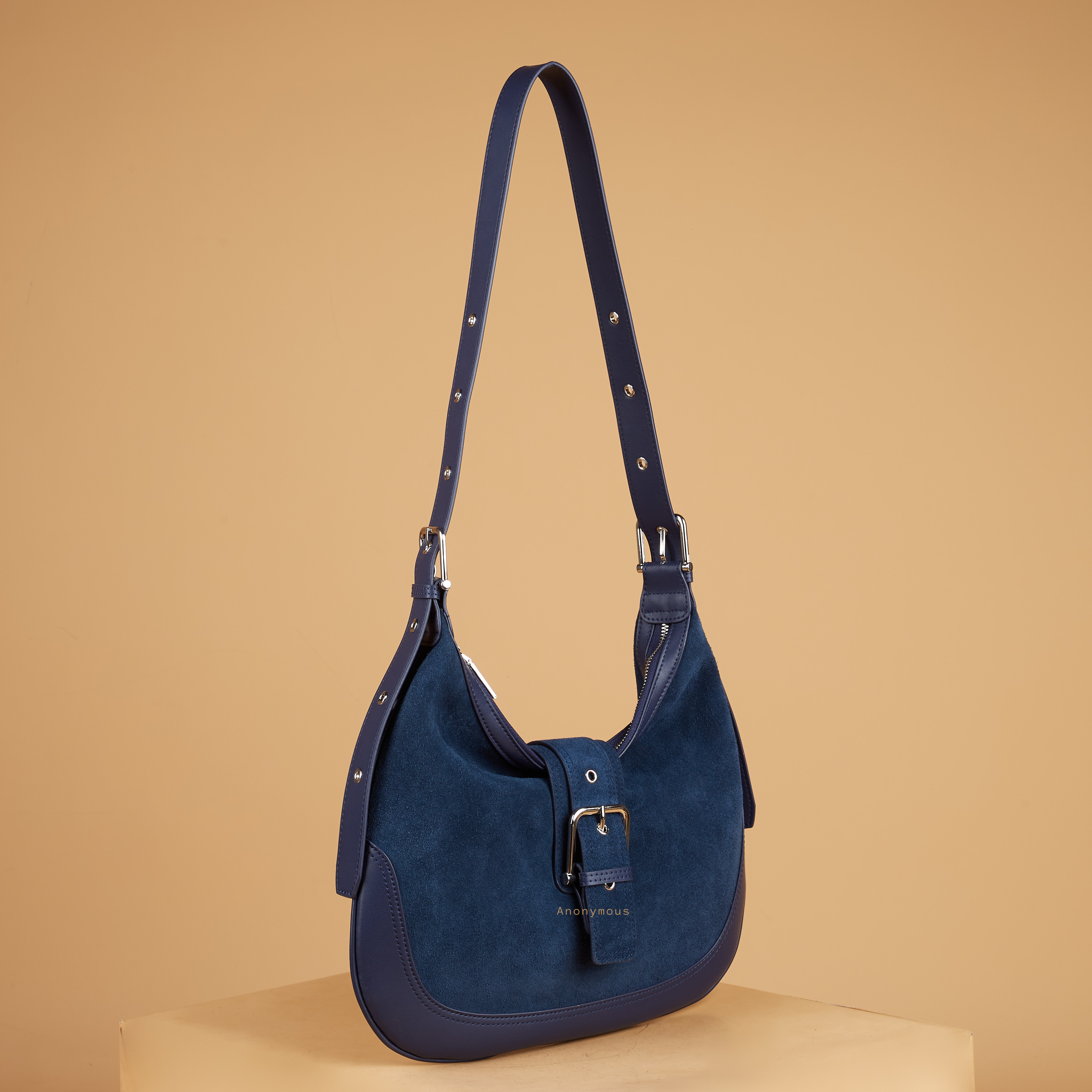 Anonymous Karin Hobo Sling Bag Suede Leather No Brand (Tas Kulit)