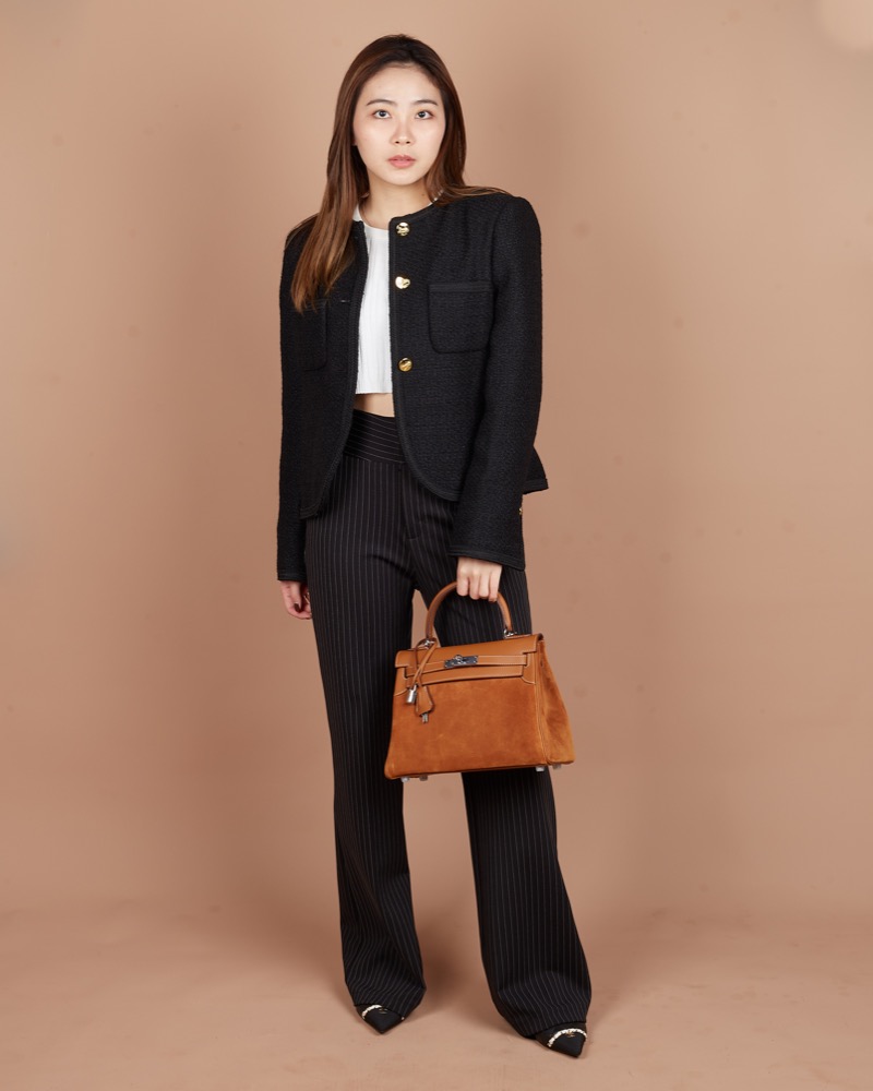 Anonymous Cara Bag K28 Swift Suede Leather GHW No Brand (Tas Kulit)