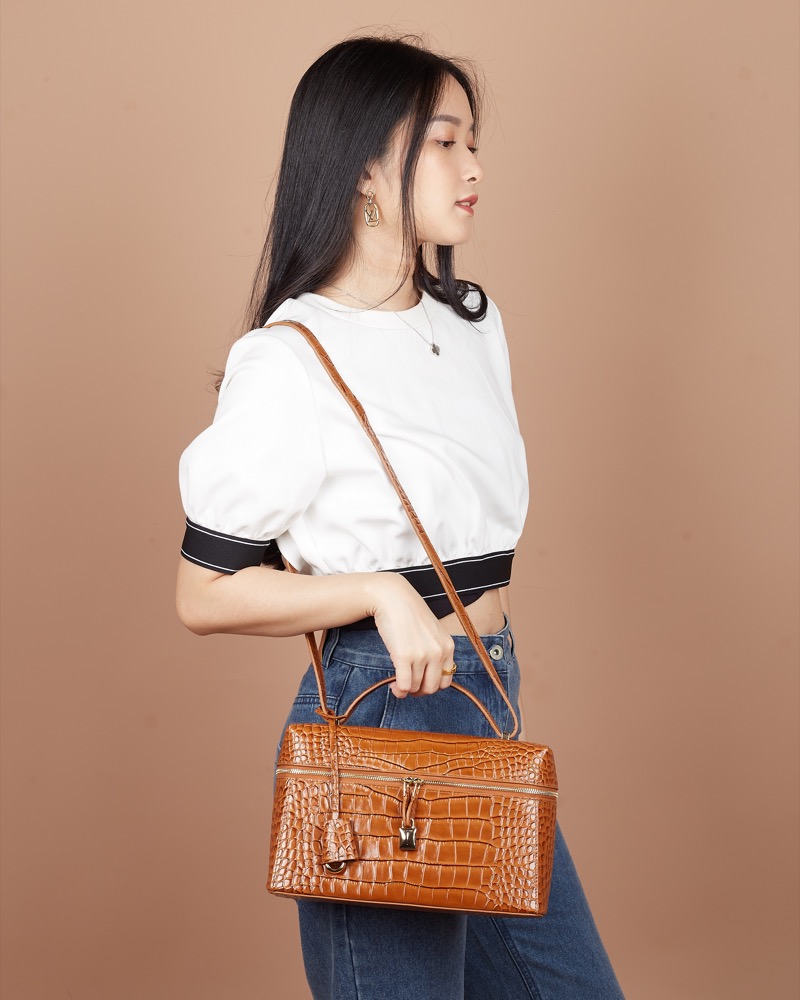 Anonymous Bianca 27 Croco Embosse Leather No Brand (Tas Kulit)